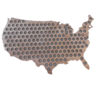 Beer Cap Map USA United States Holds Over 177 Beer Caps, Man Cave Gift Art- - $63.05