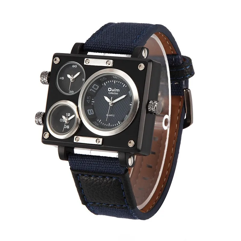 Watch Luxury Brand Men Fabric Srap Quartz Watch Clock Male Multiple Time... - £30.72 GBP
