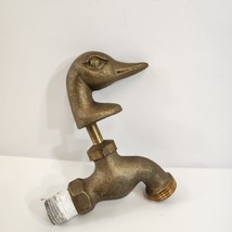 Brass Duck Swan Head Spigot Faucet Garden Hose Tap Handle Garden Hose Vtg - £22.83 GBP