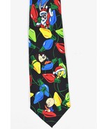 Looney Tunes Mania Character Christmas Lights 100% Silk Necktie 1995 Vin... - $476.30 MXN
