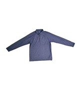 RHONE Reign Performance Long Sleeve Blue Polo Shirt Medium M - $21.85