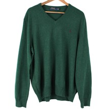 POLO Ralph Lauren Mens XL Merino Wool Sweater Green Classic Dad Preppy  - £31.04 GBP