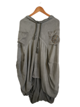 S-PONDER Womens Skirt Gray Midi Elastic Waist with Drawstring Size XL - $23.99