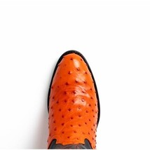 SAVANNAH Genuine Ostrich Skin Cowboy Boot from the Western Collection Orange image 5