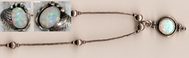 Demi-Parure Opal Sterling 18 inch Pendant Necklace &amp; Post Ea - $40.00