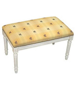 123 Creations Butterfly-Yellow Fabric Upholstered Bench - $5,901.15 MXN