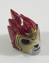 Lego Minifigure, Headgear Mask Lion with Tan Face and Gold Crown Pattern... - $4.46