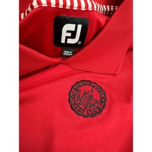 Footjoy FJ Olympia Fields Country Club Men Golf Polo Shirt Red Stretch Small S - £19.71 GBP