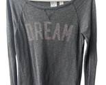 Aeropostale Gray  Womens S  T shirt Rhinestoned Dream Long sleeved Round... - $8.23