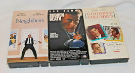 Lot of 3 VHS movies - Goodbye Columbus / Neighbors / Sudden Death - £4.79 GBP