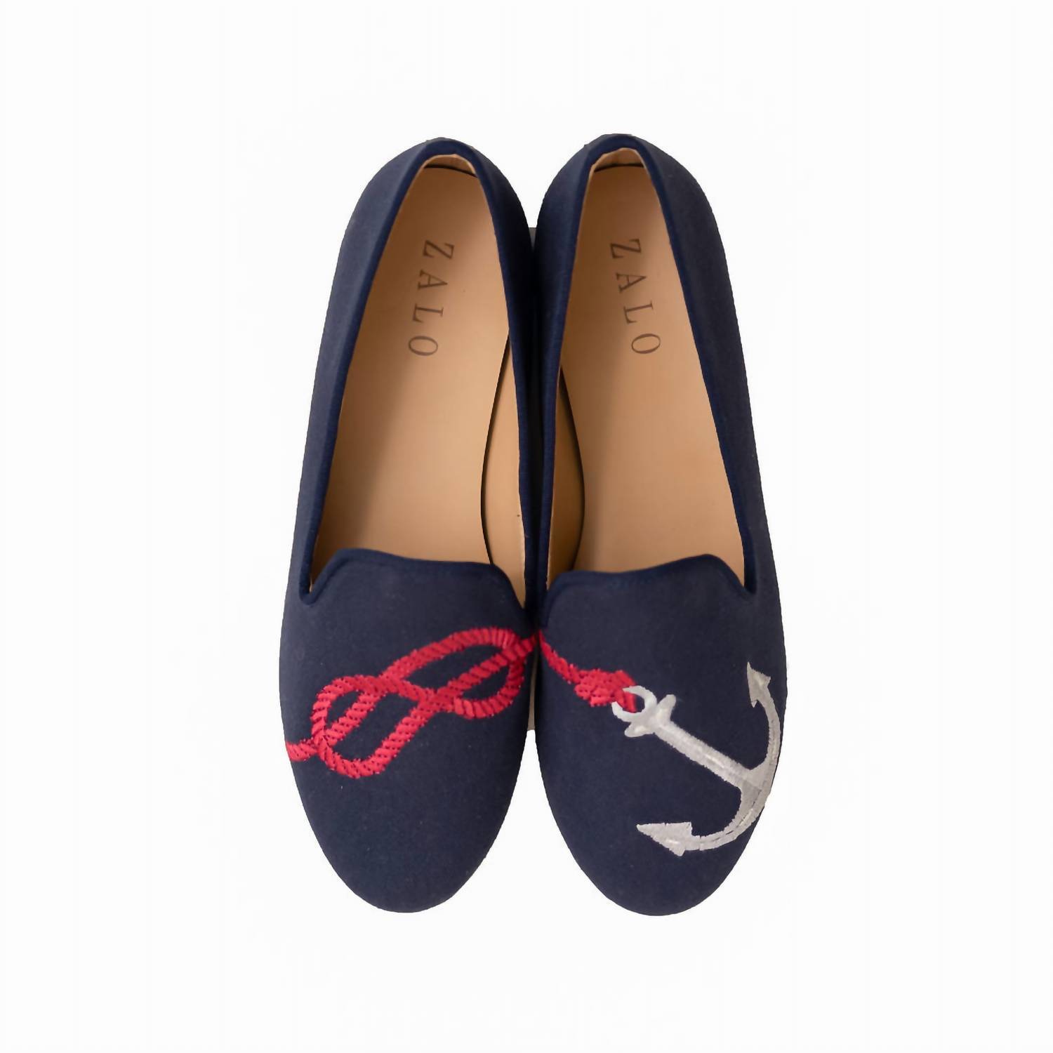 House Of Zalo women's anchor slipper in Navy