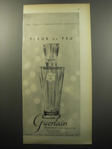 1951 Guerlain Fleur de Feu Perfume Ad - The great fragrance classics - $18.49