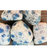 K2 AFGHANITE MOUNTAIN STONE TUMBLED BLUE &amp; WHITE GRANITE ROCK LARGE HEAL... - £9.32 GBP