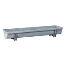Large Chicken Feeder Tray in weathered metal - $42.00