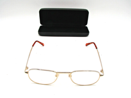 Foster Grant Preston Eyeglasses Gold Frames Unisex Oval Shape HO0403 Vintage - £13.54 GBP