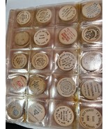 100 Various Vintage Wooden Nickels PA AZ CA lodges hotels business and m... - £93.08 GBP