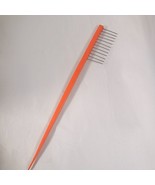Vintage SMOOTHIE Comb Professional Hair Styling Tool Comb Orange metal b... - $779.28 MXN