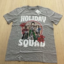 Netflix Stranger Things Men&#39;s Large Holiday Squad Christmas Graphic T-Shirt - $13.55