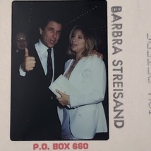 VTG 1991 Barbara Streisand &amp; Jon Peters Celebrity Color Photo Transparency Slide - £7.60 GBP