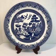 Churchill Blue Willow Chop Plate Platter 12.5&quot; England - £23.65 GBP