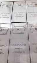 Lot of 10 x 1 Pound, Aluminium Bullion Bar .999 Fine, Pure Aluminium Pol... - $262.35