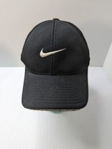 Nike One SQ Golf Hat Flexfit Size Medium Black Two Tone Bill Swoosh Ships Free - £12.38 GBP