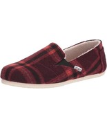 Toms Plaid Redondo Loafer Flat Shoes Red Black ( 9 ) - $81.36 CAD