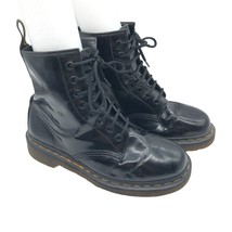 Dr. Martens Patent Leather Combat Boots Made in England Black UK 5 US Women&#39;s 7 - £96.96 GBP