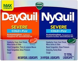Vicks DayQuil and NyQuil Severe Cough, Cold, &amp; Flu Relief LiquiCaps Convenience  - £39.97 GBP