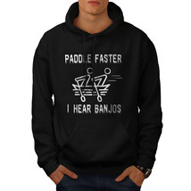 Wellcoda Paddle Faster Mens Hoodie, Hear Banjos Casual Hooded Sweatshirt - £25.80 GBP+