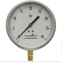 Versa V4301YBI4 Pressure Dry Gauge  40 Bar 4.5 LM 4-1/2&quot; Face 1/4&quot; NPT M... - $3,264.14 MXN
