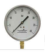 Versa V4301YBI4 Pressure Dry Gauge  40 Bar 4.5 LM 4-1/2&quot; Face 1/4&quot; NPT M... - $240.48 CAD