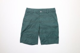 Lululemon Mens Size 34 Kahuna Flat Front Golfing Golf Chino Shorts Green Plaid - £42.02 GBP