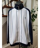 enyce Mens White Striped Polyester Long Sleeve Full Zipper Track Jacket ... - €42,47 EUR
