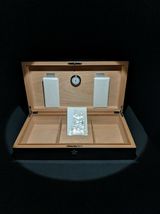 Elie Bleu Stars & Stripes "  Cigar Humidor 110 Count NIB Made in France image 4