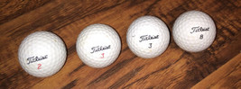 Titleist #2, #3, &amp; #8 Set Of 4 Golf Balls DT90, HVC 100, DT 100 - £9.65 GBP