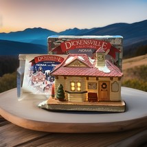 1990 Dickensville Collectables Noma Porcelain Lighted House Weston Station - $14.85