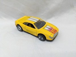 Vintage 1990 Hot Wheels Yellow Ferrari 343 Diecast Car - $184.34 MXN