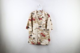 Vtg 90s Columbia Mens XL Distressed All Over Print Flower Hawaiian Button Shirt - £27.21 GBP