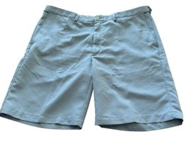 Haggar Shorts Mens 40 Blue Expandable Waist Chino Golf Summer Walking Dad - $12.87