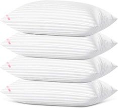 Bed Pillows for Sleeping 4 Pack Queen Size Pillows for Side and Back Sleepers Su - £62.97 GBP