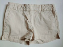 LOFT Ann Taylor Chino The Riviera Shorts Womens Size 4 Beige Cotton Stretch - £15.69 GBP