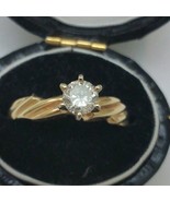 Estate 14k Yellow  Gold Engagement Brilliant cut   .50ct  High Quality R... - £865.39 GBP