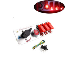 12V Power Switch Race Car Ignition Switch Engine Start Panel Push Button LED - £27.88 GBP