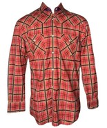 NEW Mens ENRO Signature Western Pearl Snap Shirt w/ Pockets Plaid Cotton... - $28.70