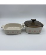 Two Corning Ware FOREVER YOURS Casarole Dish W/Pyrex Lid 1 Liter And 1.5... - $14.95