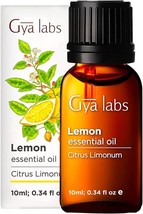 Gya Labs Lemon Oil Essential Oil for Diffuser &amp; Skin 0.34  fl oz EXP 1/2... - £7.42 GBP