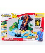 Pokemon Carry Case Volcano Playset Pikachu Figure Jazwares 2022 New DAMA... - $28.98