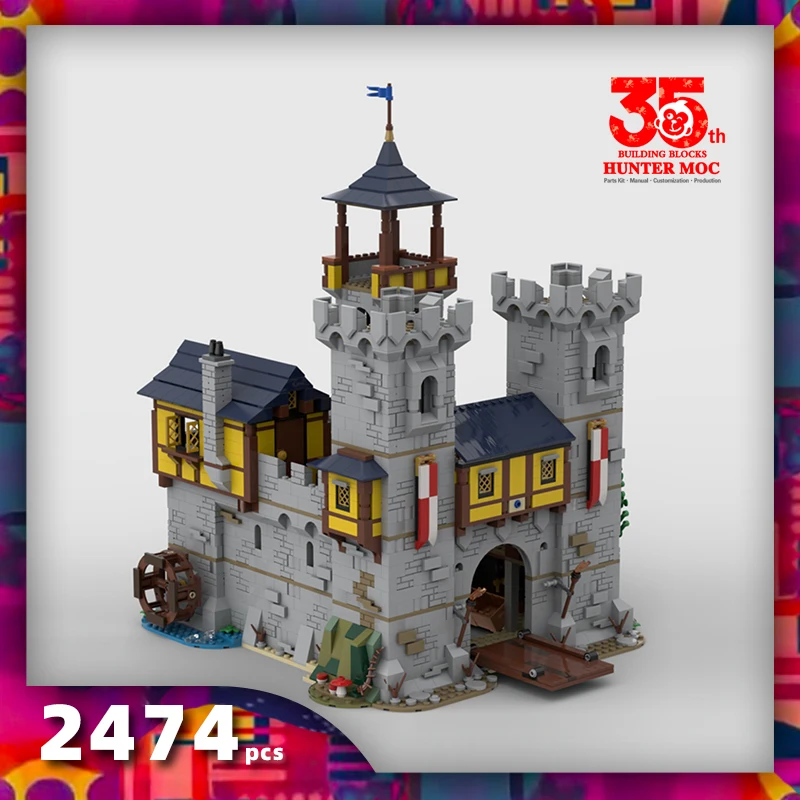 children bricks castle medieval toy building blocks bricks black castle blocks - £268.81 GBP