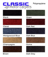 Classic Car Carpet Set Samples - Deep Pile, Latex Backed - 10 colours - $41.94 MXN